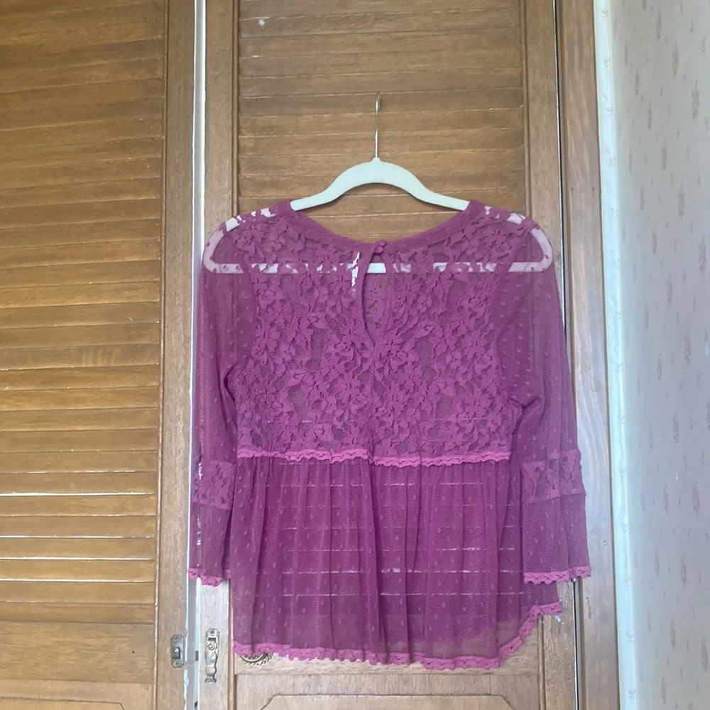 Free People all Purple Top